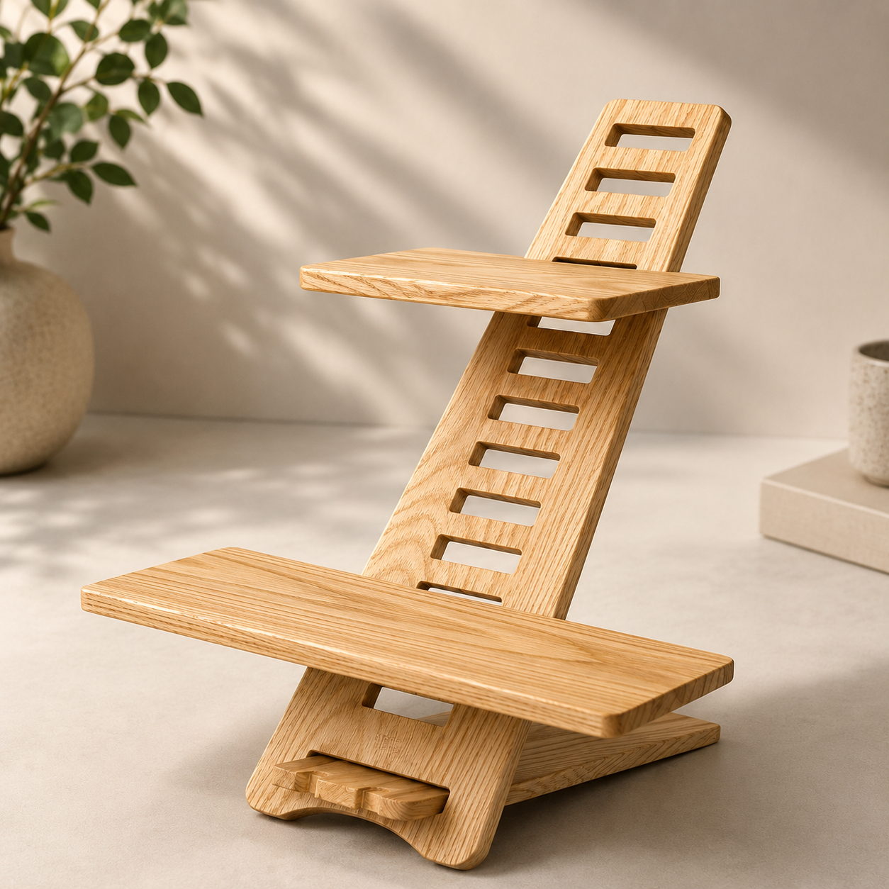 Elevated Wooden Laptop Stand